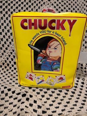 Loungefly Chucky Yellow Box-Style Backpack with Graphic Front
